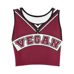 Vegan Cheerleader Women's Crop Top (Model T42)