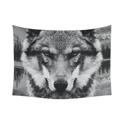 Wolf Animal Nature Cotton Linen Wall Tapestry 80"x 60"