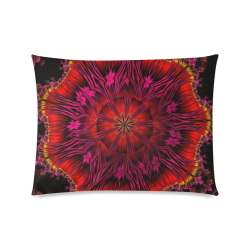 Sunset Solar Flares Fractal Abstract Custom Zippered Pillow Case 20"x26"(Twin Sides)