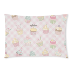 Cupcakes Custom Rectangle Pillow Case 20x30 (One Side)