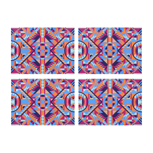 Modern Geometric Pattern Placemat 14’’ x 19’’ (Set of 4)