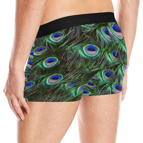 Peacock Feathers Men's All Over Print Boxer Briefs (Model L10)