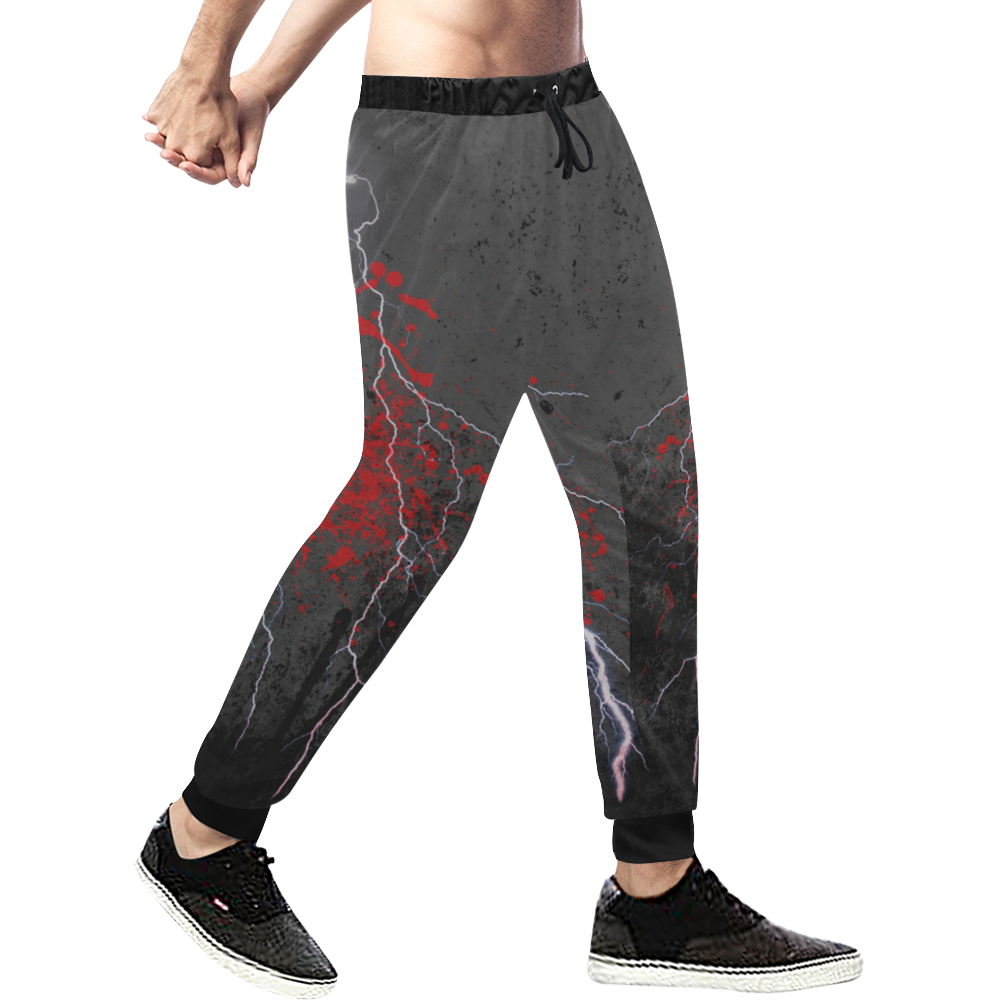 Flash Night by Nico Bielow Men's All Over Print Sweatpants/Large Size (Model L11)