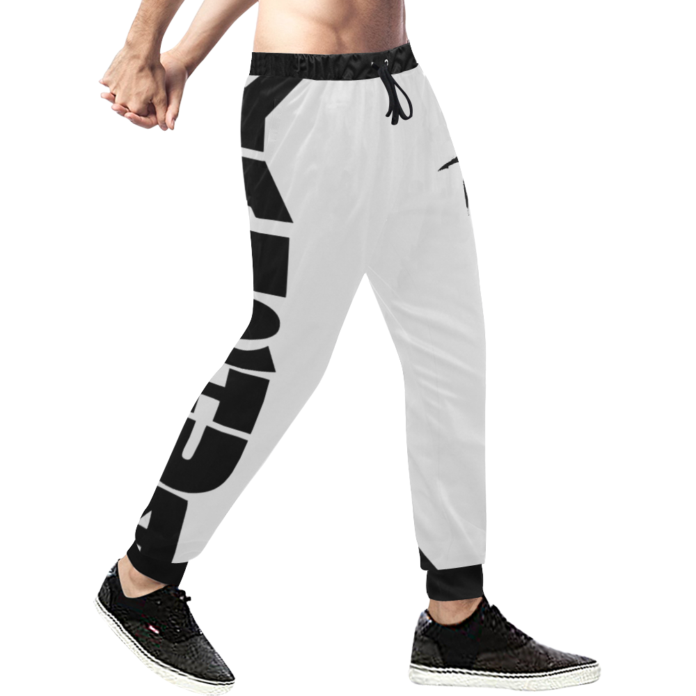 Yahshua Joggers (White) Men's All Over Print Sweatpants/Large Size (Model L11)