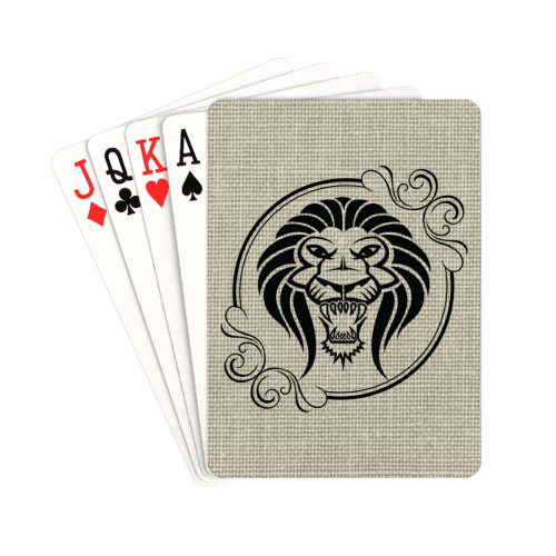 Lion on Linen Playing Cards 2.5"x3.5"