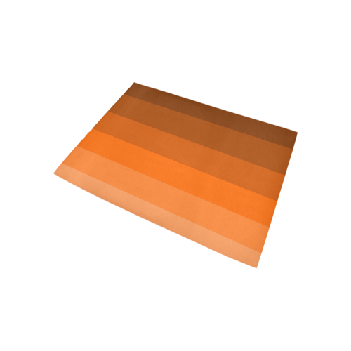 Orange stripes Area Rug 5'3''x4'