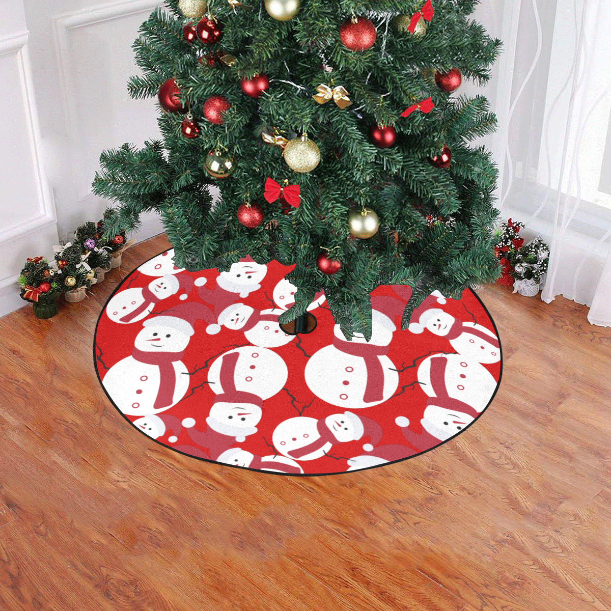 Snowman Christmas Tree Skirt 47" x 47"