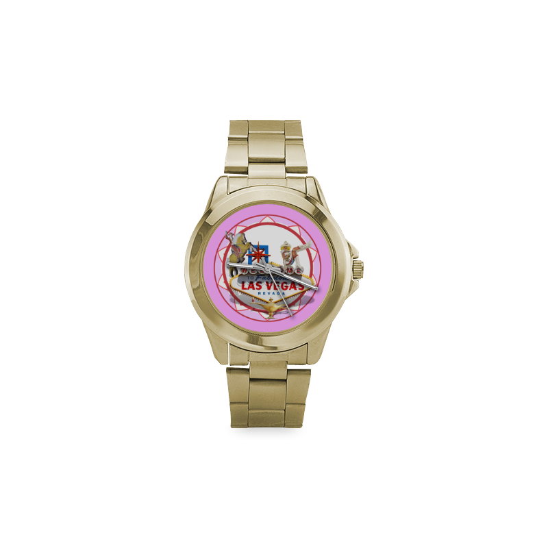 LasVegasIcons Poker Chip - Pink Custom Gilt Watch(Model 101)