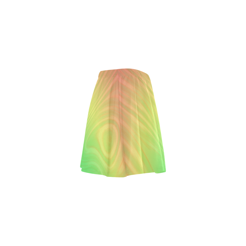 Groovy Pastel Rainbow Mini Skating Skirt (Model D36)