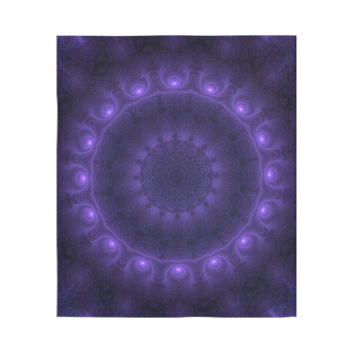 Void Energy Spiritual Mandala Blacklight Magick Cotton Linen Wall Tapestry 51"x 60"