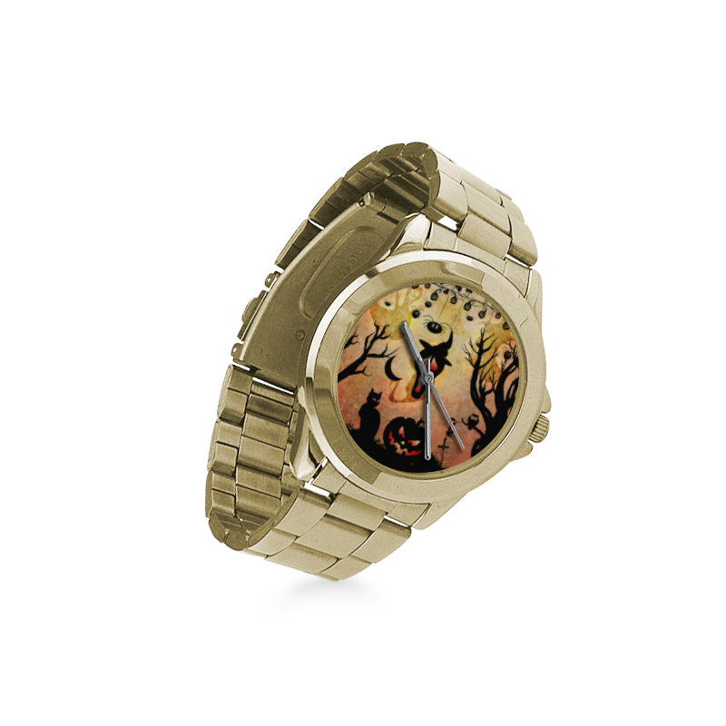Funny halloween design Custom Gilt Watch(Model 101)