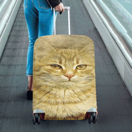 Orange Tabby Cat Luggage Cover/Large 26"-28"