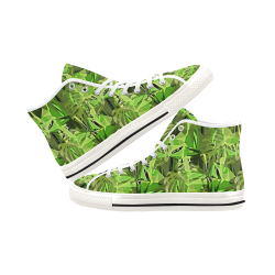 Tropical Jungle Leaves Camouflage Vancouver H Men's Canvas Shoes/Large (1013-1)