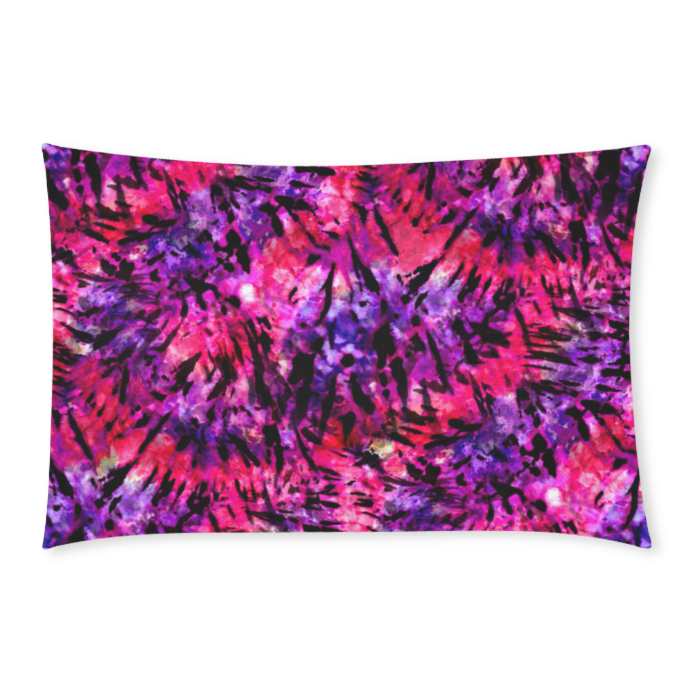 Pink and Purple Batik Tie Dye 3-Piece Bedding Set