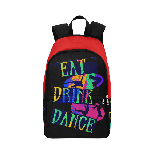 Break Dancing Colorful / Black / Red Fabric Backpack for Adult (Model 1659)