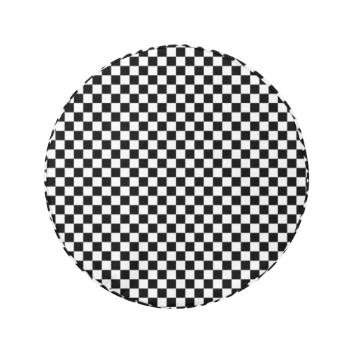 Checkerboard Black And White 34 Inch Spare Tire Cover