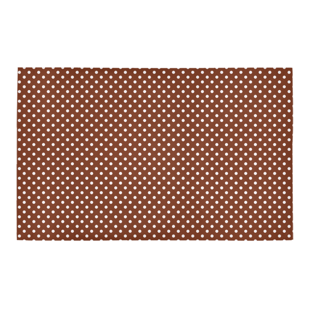Brown polka dots Bath Rug 20''x 32''