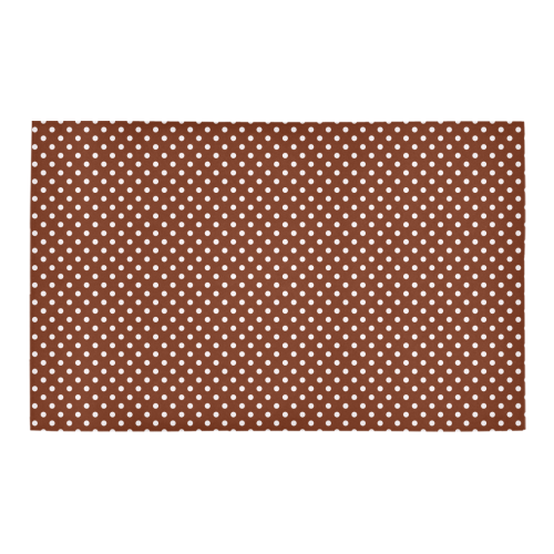 Brown polka dots Bath Rug 20''x 32''
