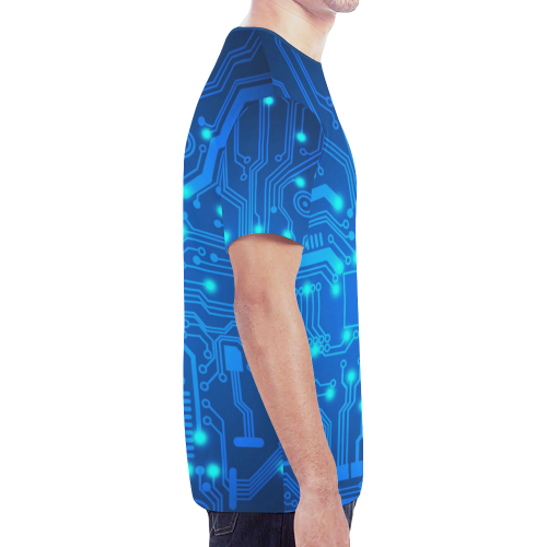 Digital Matrix Gamer UV Black Light New All Over Print T-shirt for Men (Model T45)