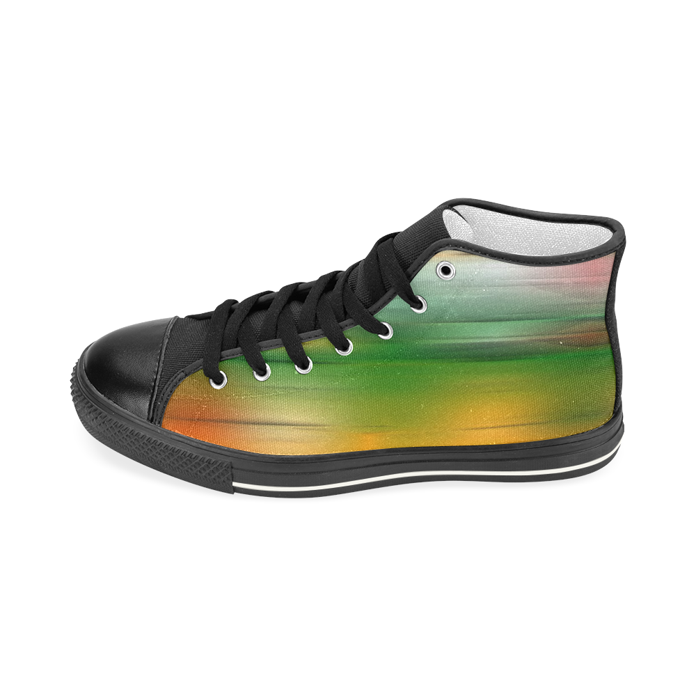 noisy gradient 3 by JamColors Women's Classic High Top Canvas Shoes (Model 017)