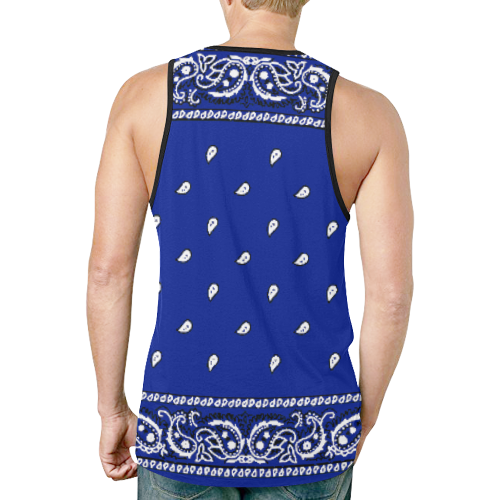 KERCHIEF PATTERN BLUE New All Over Print Tank Top for Men (Model T46)