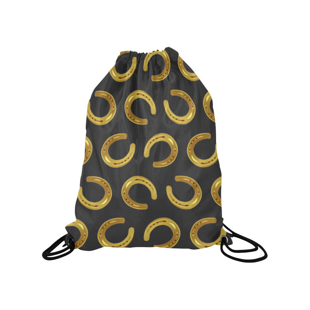 Golden horseshoe Medium Drawstring Bag Model 1604 (Twin Sides) 13.8"(W) * 18.1"(H)