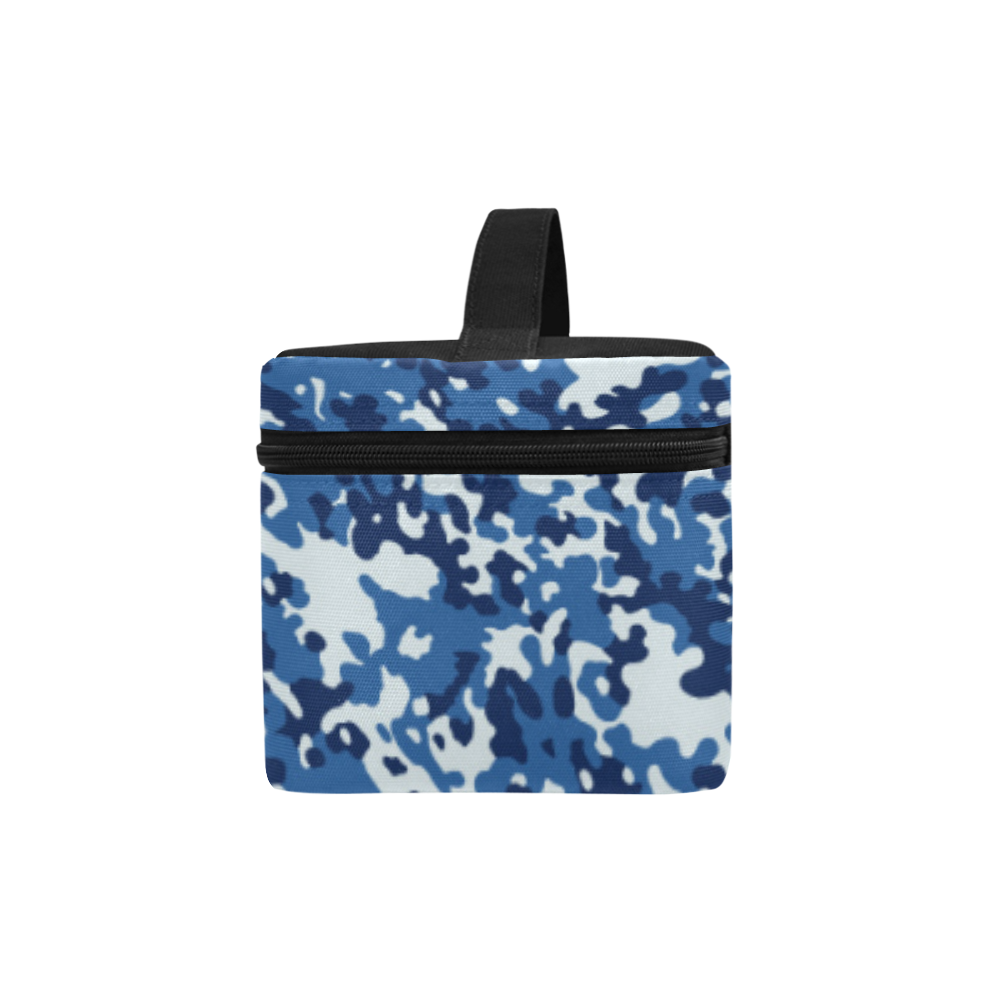 Digital Blue Camouflage Cosmetic Bag/Large (Model 1658)