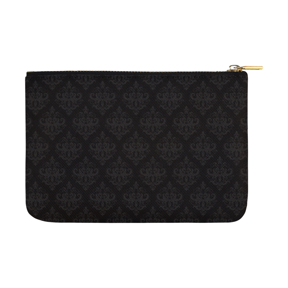 Black on Black Pattern Carry-All Pouch 12.5''x8.5''