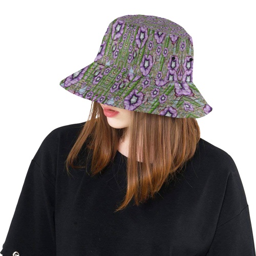 Jungle fantasy flowers climbing to be in freedom All Over Print Bucket Hat