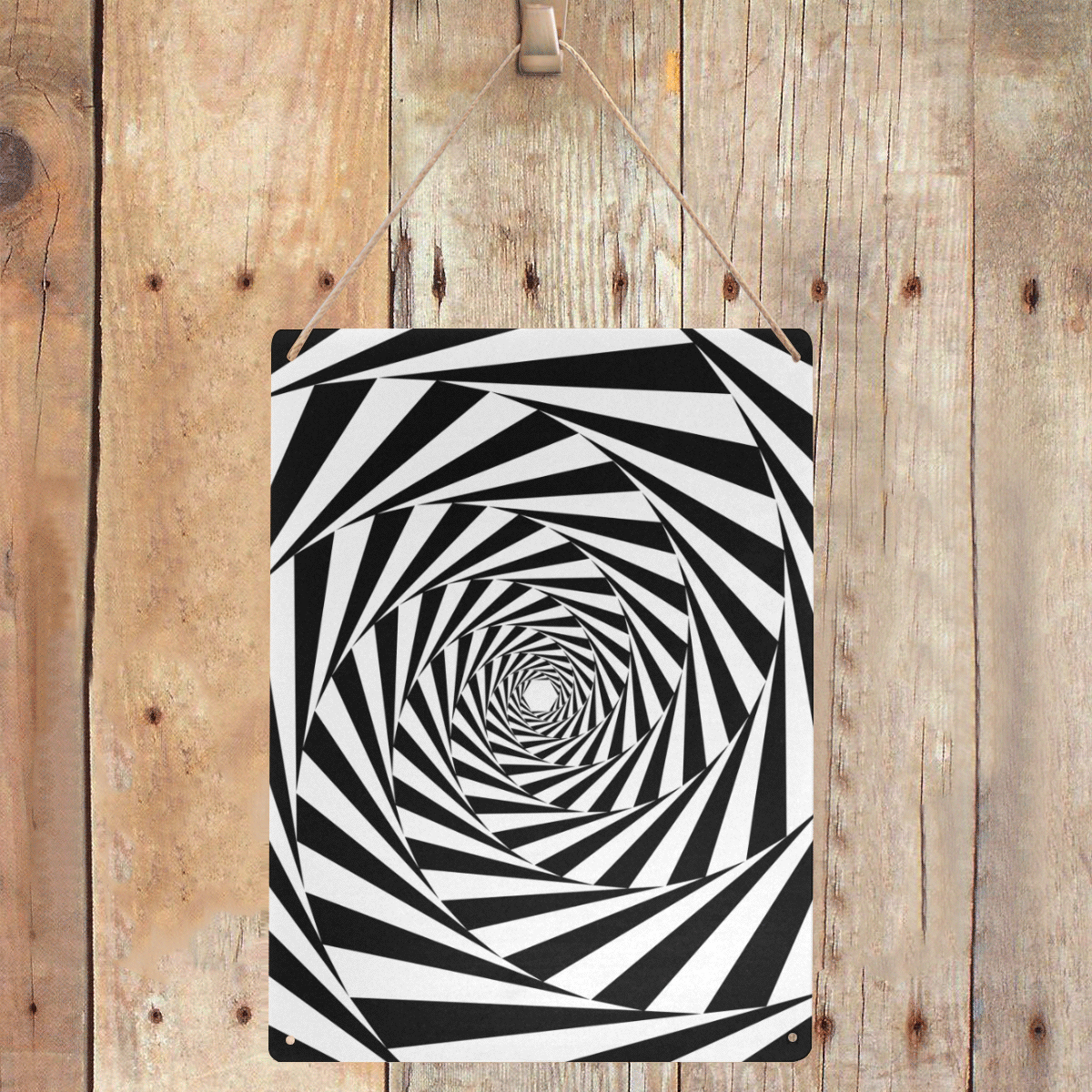 Spiral Metal Sign 12"x16"