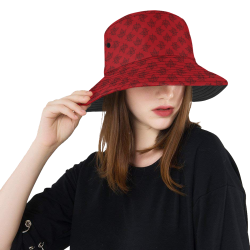 Cool Canada Bucket Hats Retro Red All Over Print Bucket Hat
