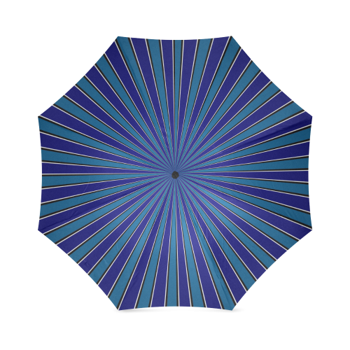 Classic Blue ZOOM Stripes Foldable Umbrella (Model U01)