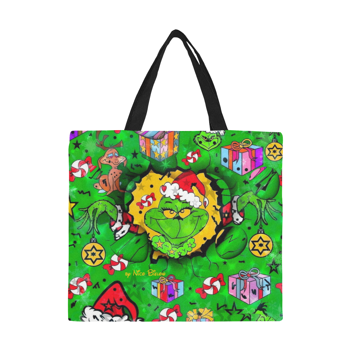 Maybe I like Christmas by Nico Bielow All Over Print Canvas Tote Bag/Large (Model 1699)