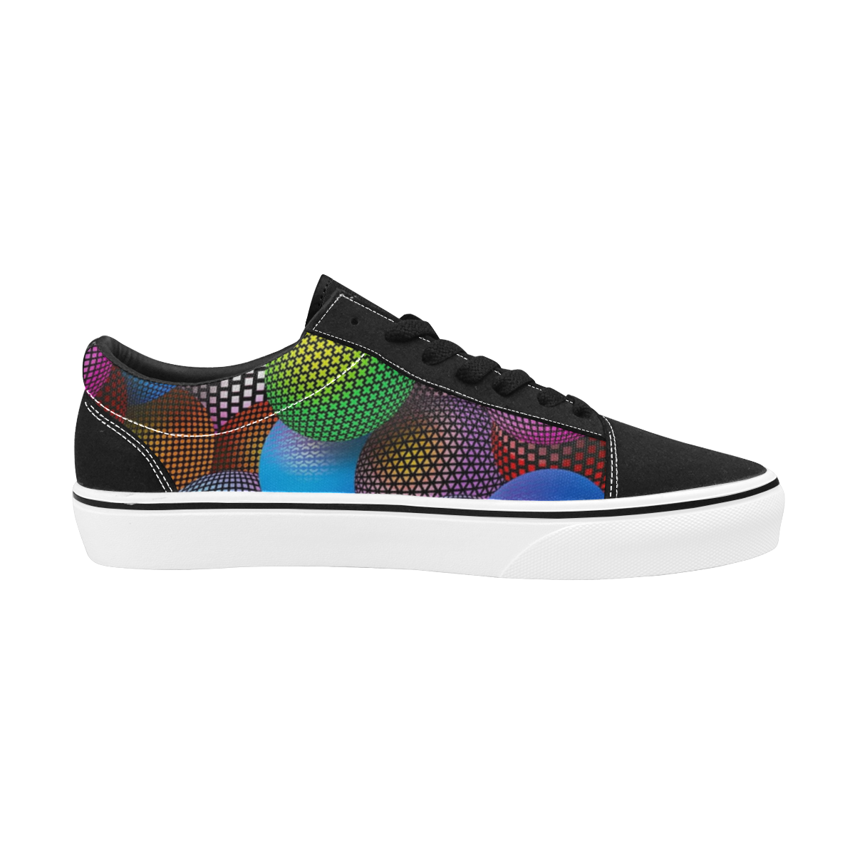 skate balls Women's Low Top Skateboarding Shoes (Model E001-2)