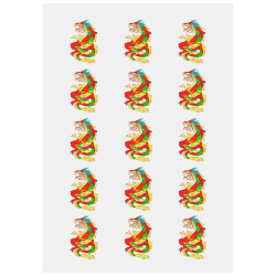 Red Chinese Dragon Personalized Temporary Tattoo (15 Pieces)
