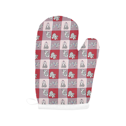 Red, White and Blue Oven Mitt (Two Pieces)