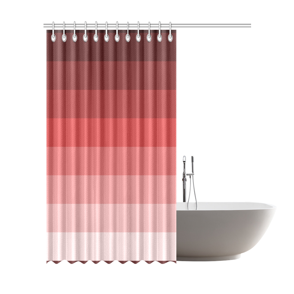 Copper multicolored stripes Shower Curtain 72"x84"