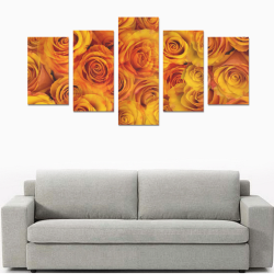 Grenadier Tangerine Roses Canvas Print Sets C (No Frame)
