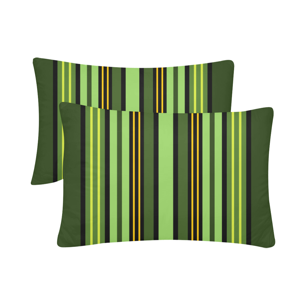 Nature's Stripes Custom Pillow Case 20"x 30" (One Side) (Set of 2)