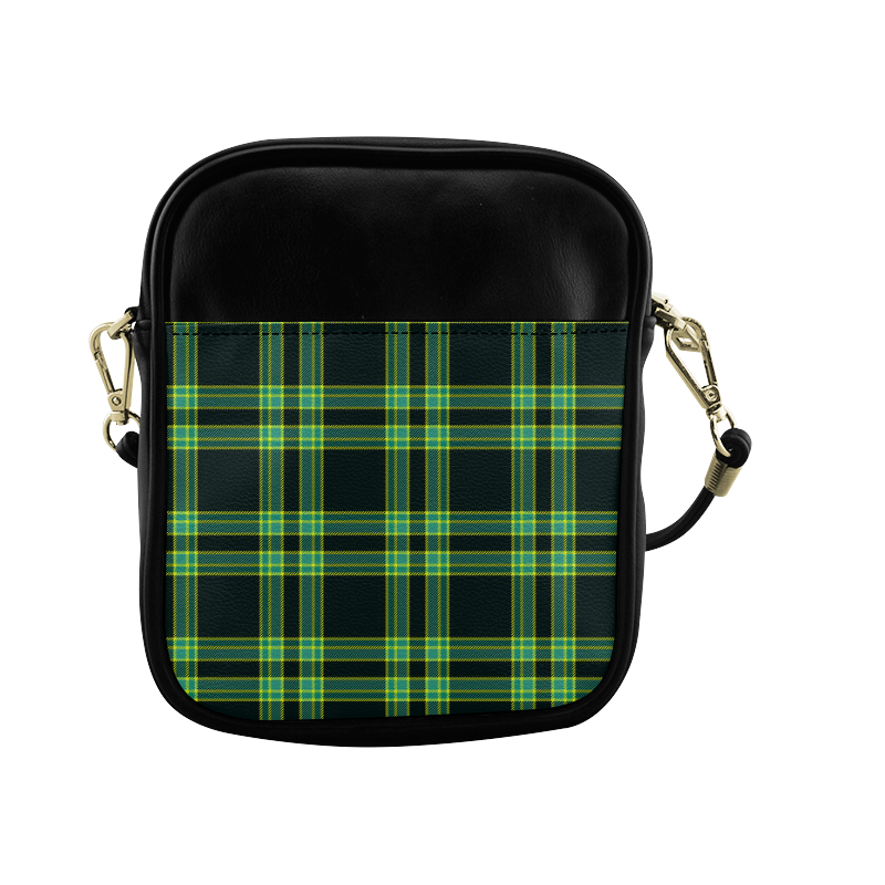 stripes sea green Sling Bag (Model 1627)