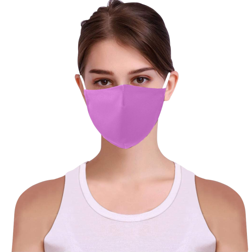 color orchid 3D Mouth Mask with Drawstring (Pack of 10) (Model M04)