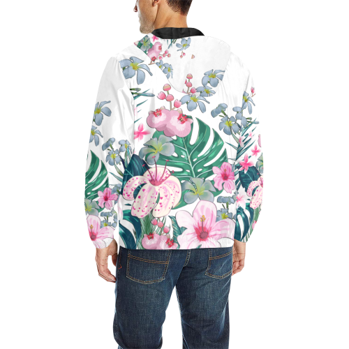 Aloha-2C Jacket 447 All Over Print Quilted Windbreaker for Men (Model H35)