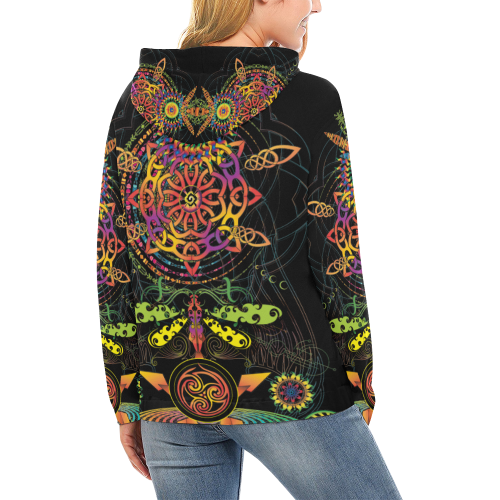 Hooddie maya color-01_W_men All Over Print Hoodie for Women (USA Size) (Model H13)