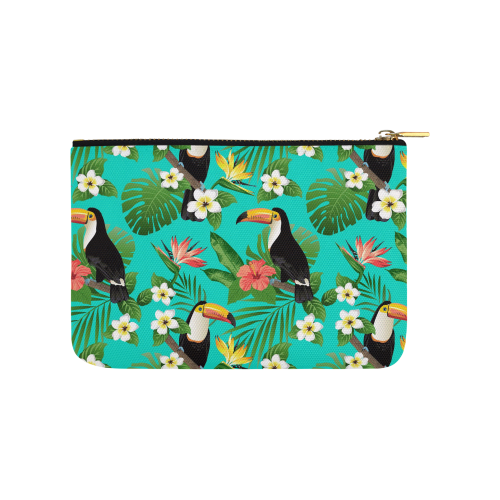 Tropical Summer Toucan Pattern Carry-All Pouch 9.5''x6''