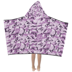 Woodland Pink Purple Camouflage Kids' Hooded Bath Towels