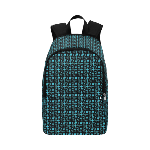 NUMBERS Collection Symbols Green/Black Fabric Backpack for Adult (Model 1659)
