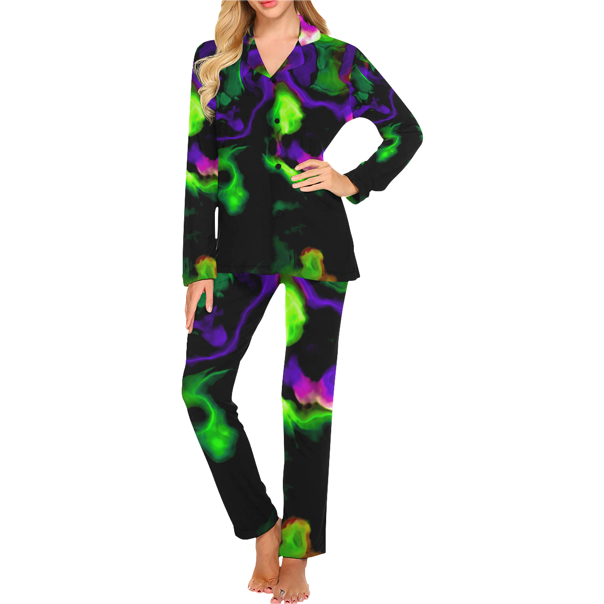 Neon Women's Long Pajama Set