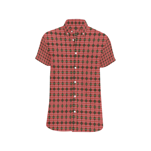 plaid8j3 Men's All Over Print Short Sleeve Shirt (Model T53)