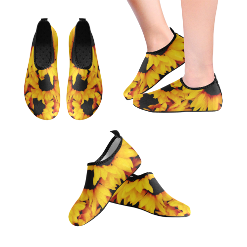 Sunflower Love Kids' Slip-On Water Shoes (Model 056)