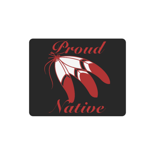 Proud Native Feathers Rectangle Mousepad